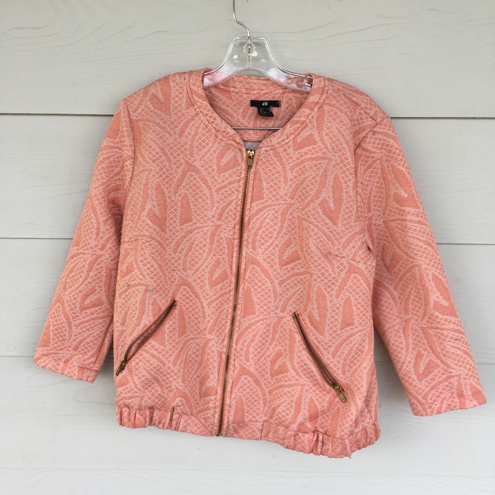 Pink and Gold Art Deco H&M Bomber Jacket
